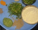 A picture of step 1 of Sattu paratha.