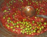 A picture of step 3 of Matter paneer.