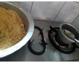 A picture of step 2 of Besan Ladoos from Chana Dal.