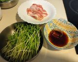 豆苗炒豬肉片的食譜步驟1照片