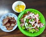 Hình bước làm 5 của món Salad rau củ kèm thịt xông khói