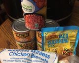 A picture of step 1 of Easy Crockpot WHITE CHICKEN TACO CHILI.