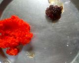 A picture of step 2 of Tricolor Nariyal Ladoo with Gulkand Stuffing.