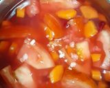 A picture of step 1 of Red Velvety soup.