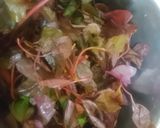 A picture of step 1 of Lal Saag Curry/ Red Amaranath Saag Curry.