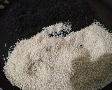 A picture of step 1 of Sesame peanut laddu.