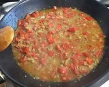 Une image de l'étape 14 de Crevettes aux poivrons rouges,rhubarbe et aneth.