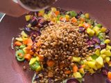 Arroz con trigo y vegetales