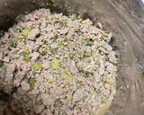 A picture of step 1 of Rice Dressing—Dirty Rice an ancient, authentic, Cajun recipe from Richard (ree-shard) Louisiana.