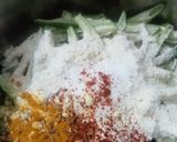 A picture of step 2 of Kurkuri lady finger.