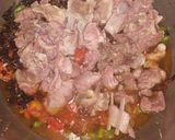 A picture of step 3 of Mutton yakhni plao.