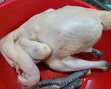 Hình bước làm 1 của món Gà tre hấp mắm nhĩ