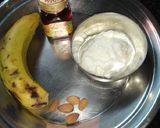 A picture of step 1 of Banana Almond curd smoothie.