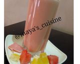 A picture of step 2 of Watermelon orange shake.