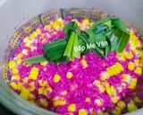 Hình bước làm 2 của món Xôi bắp lá cẩm