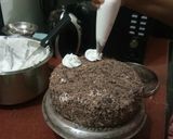 A picture of step 9 of Eggless Choco Forest Cake.