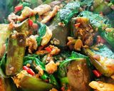 รูปขั้นตอนการทำที่ 7 ของ เมนู มะเขือยาวอ่อนผัดแห้งสันในไก่ #อาหารฟิวชั่น #อาหารคลีน