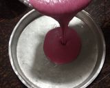 A picture of step 4 of Red Velvet Dhokla with Pink Chutney.