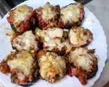 Foto del paso 4 de la receta: Berenjenas con pollo verduras y champiñones gratinados