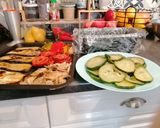 A picture of step 7 of Crispy Ratatouille Terrine Toasts.