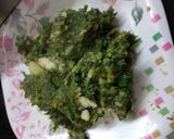 A picture of step 1 of Bathua aloo kachori.