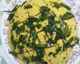 A picture of step 3 of #JRC2Home made dhokla.