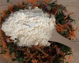 A picture of step 4 of Baked carrot fritters with carrot tops - vegan.