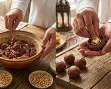 صورة لخطوة 1 من وصفة عش العيد المقرمش (كفتة محشية داخل قشور الكنافة الذهبية) 🌙🥩