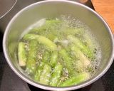 Une image de l'étape 1 de Papardelle au saumon et crème d’asperges.