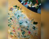 A picture of step 7 of Veggies favorite awarah.