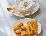 Hình bước làm 4 của món Macaron & stick khoai lang