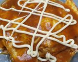 A picture of step 4 of Japanese style- Omelette Curry rice.