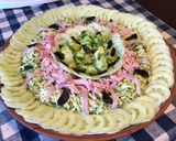 Une image de l'étape 9 de Salade de courgettes et concombre, jambon blanc, sucrine et ail noir.