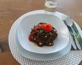 Pas rețetă Spaghete negre cu cerneală de sepie și sos de roșii picant 2 fotografie