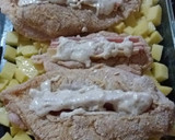 Foto del paso 6 de la receta: Suprema "rellenas" con salsa blanca y papas ☺