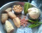 Cheesy banana chickpeas Paratha with peanut chutney recipe step 1 photo