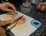 A picture of step 1 of Sweet Chicken Satay.