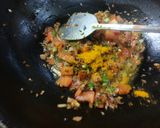 A picture of step 5 of Banana's korma.