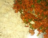 A picture of step 3 of Chicken Chinese rings.
