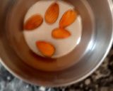 A picture of step 1 of Almond saffron milk.