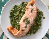 Foto del paso 3 de la receta: Salmón al vapor con pesto de aguacate