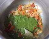 A picture of step 2 of Masala rice with aloo gravy.