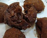 A picture of step 3 of Bourbon choco lava cake.