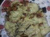 باذنجان مشوي مع معجون الطماطم روعه الطعم 😋😋😋