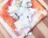 A picture of step 4 of Veg open cheese sandwich.