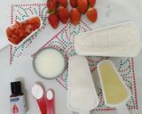 A picture of step 1 of ❤️ Heart-Shaped Eggless Strawberry Cake.
