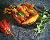 A picture of step 3 of Roasted potato with walnut masala mix.