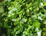 A picture of step 1 of Spinach corn bites.