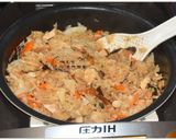 A picture of step 6 of Lazy Day Fresh Mushroom Cabbage Chicken Rice.