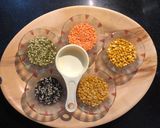 A picture of step 1 of Mewadi Dal.